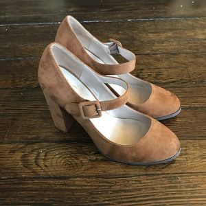 Brown Suede Mary Janes